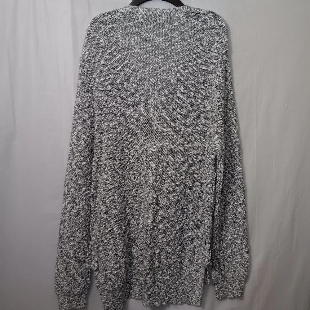 ANTHROPOLOGIE JOHN + JENN COTTON BLEND V NECK PULLOVER KNIT SWEATER